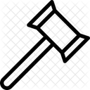 Justica Ferramenta Martelo De Madeira Ícone