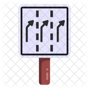 Leicht Rechts Abbiegen Strassenschilder Strassenpfosten Symbol