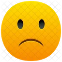 Leicht Stirnrunzelndes Gesicht Emoji Emotion Symbol