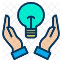 Energie Sparen Gluhbirne Hand Icon