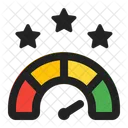 Leistung Zufriedenheit Tachometer Symbol