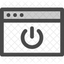 Stromversorgung Standby Browser Symbol
