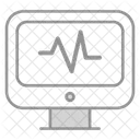 Leitura De Ecg Ecg Leitura Ícone