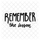 Lembre Se Da Licao Motivacao Positividade Ícone