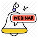 Webinar Alerta De Notificacao Lembrete De Webinar Ícone