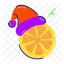 Lemon Emoji Lemon Art Santa Hat Icon