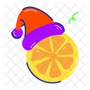 Lemon Emoji Lemon Art Santa Hat Symbol
