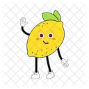 Lemon Mascot Fruit Character Illustration Art アイコン