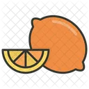 Lemon Slice Orange Slice Fruit Icon
