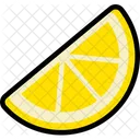 Lemon Sliced Half Cut Fruit Healthy Icon