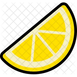 Lemon Sliced Half Cut  Icon