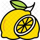 Lemon With Half Cut  Icon