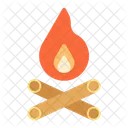 Madera Fuego Hoguera Icono