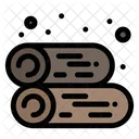 Cabana Campo Chimenea Icono