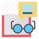 Oculos Livro Aberto Leitura Ícone