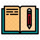 Livro Caneta Escola Ícone