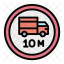 Length Limit Traffic Sign Road Sign Icon