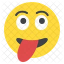 Lengua Lengua Afuera Emoji Icono