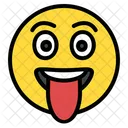 Lengua Lengua Afuera Emoji Icono