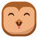 Lengua Feliz Buho Icono