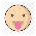 Lengua Emoji Asombrado Icono