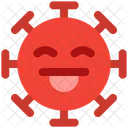 Cara De Lengua Emoji De Coronavirus Coronavirus Icono