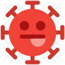 Cara De Lengua Emoji De Coronavirus Coronavirus Icono