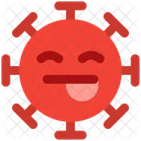 Cara De Lengua Emoji De Coronavirus Coronavirus Icono