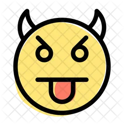Lengua cara diablo Emoji Icono