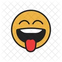 Lengua Fuera Lengua Smiley Icon