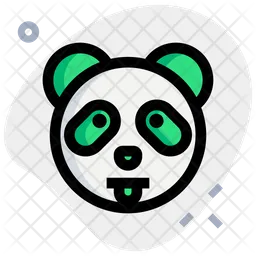 Lengua panda Emoji Icono