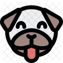 Lengua De Pug Sonriendo Icono