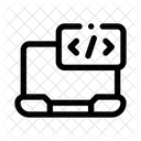 Lenguaje De Codificacion Computadora Portatil Desarrollo Icono