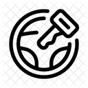 Lenkung Verriegelt Schlussel Steuerung Symbol