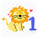 Astrology Sign One Leo Number Icon