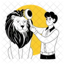 Leon De Circo Animal Domesticado Icono