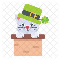 Leprechaun Cat  Icon
