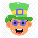 Patrick Hat Leprechaun Face Leprechaun Character Icon