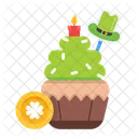 Leprechaun Cupcake Muffin Patricks Cupcake Icône
