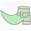 Leprechaun Shoes Lineal Color Icon Symbol