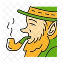 Leprechaun with pipe  Icon