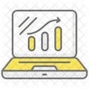 Leptop Online Data Icon