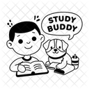 Lernpartner Lesepartner Begleiter Symbol