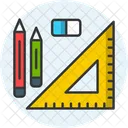 Lernwerkzeuge Schreibwaren Stift Icon