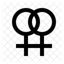 Lesbian Gender Sign Icon