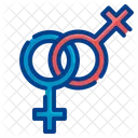 Lesbian Gender Sign  Icon