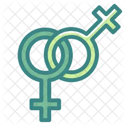 Lesbian Gender Sign  Icon