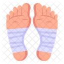Lesion En Los Pies Dolor En Los Pies Vendaje En Los Pies Icono
