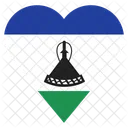 Lesotho Flagge Symbol