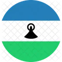 Lesotho Flagge Land Symbol